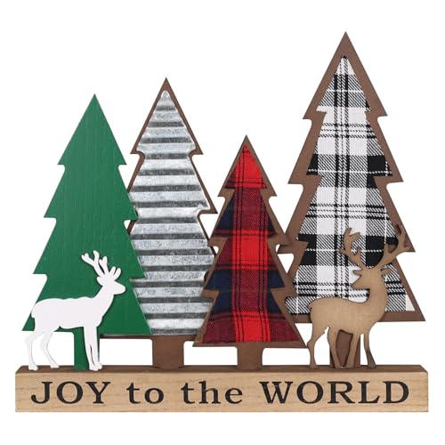 DECSPAS-Christmas-Decorations-Indoor-Large-Size-Wooden-Christmas-Tree-Sign-for-Christmas-Table-Centerpieces-Rustic-Wood-Joy-Decorative-Block-with-Reindeer-for-Tabletop-Mantel-Office-Decor DECSPAS Christmas Decorations Indoor Large Size Wooden Christmas Tree Sign for Christmas Table Centerpieces Rustic Wood Joy Decorative Block with Reindeer for Tabletop Mantel Office Decor