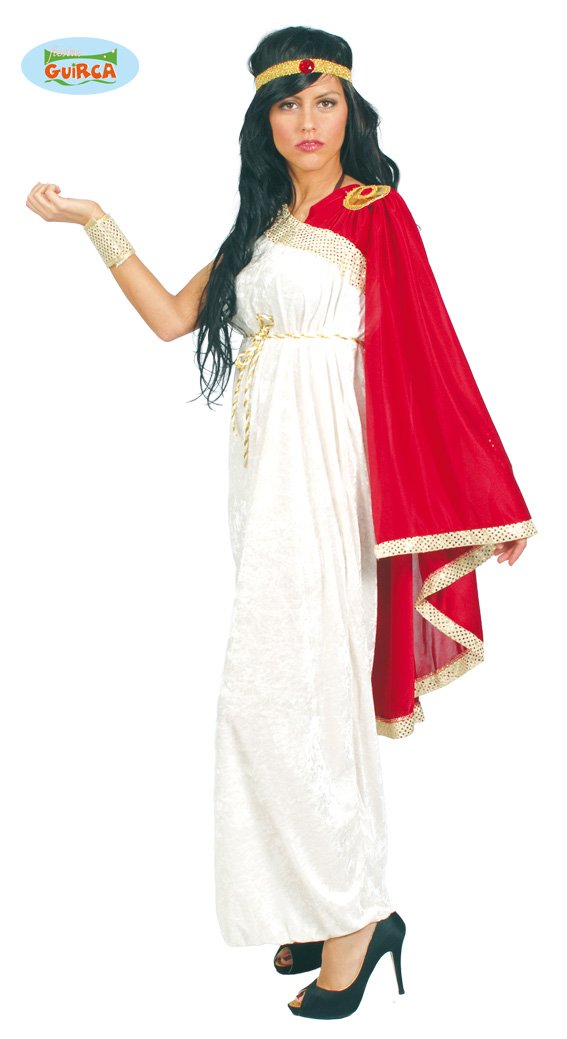 Guirca- Disfraz de Mujer Romana, Liso, Color Ven de Fotos, Taglia Unica (80237)