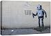 Wall26 - Canvas Print Wall Art - Robot Spray Paint Barcode - Street Art - Guerilla - Banksy Street Artwork on Canvas Stretched Gallery Wrap. Ready to Hang - 24 x 36 inches