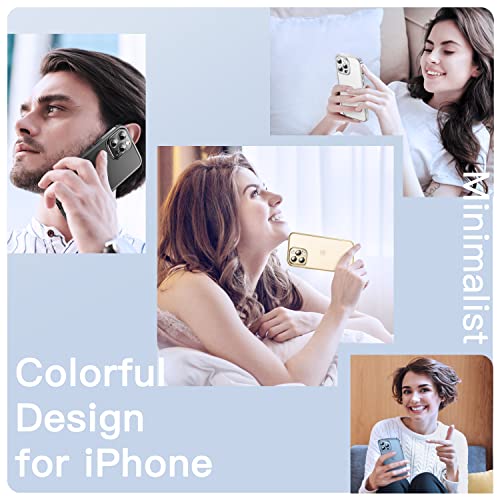 Alphex [Match Iphone Color] Beyond Clear For Iphone 13 Pro Case [Never Yellowing][Anti-Fingerprints] 10Ft Military Grade Protect Soft Shockproof Matte Slim Phone Cover Women Men 6.1 Inch, Gold #TOP6