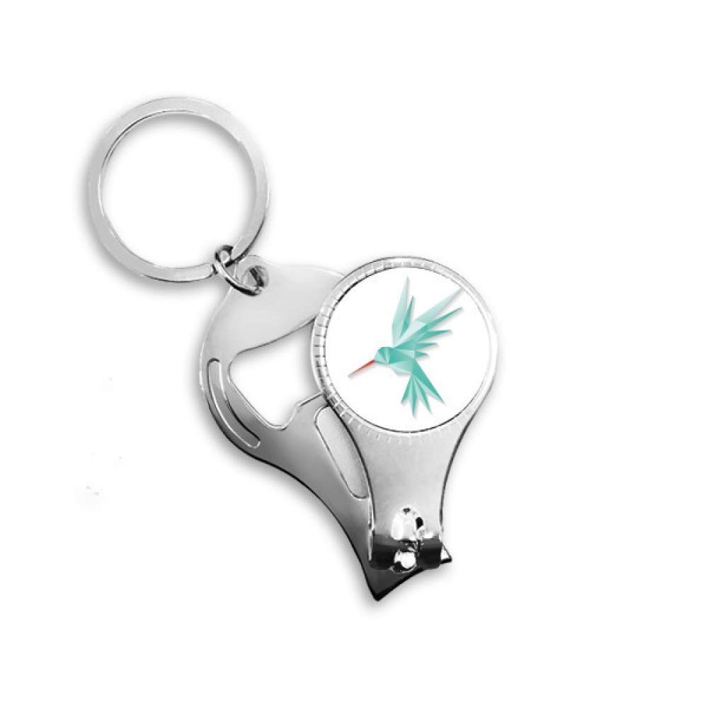 Coupe-ongles décapsuleur 4-en-1 avec motif géométrique abstrait d'oiseau