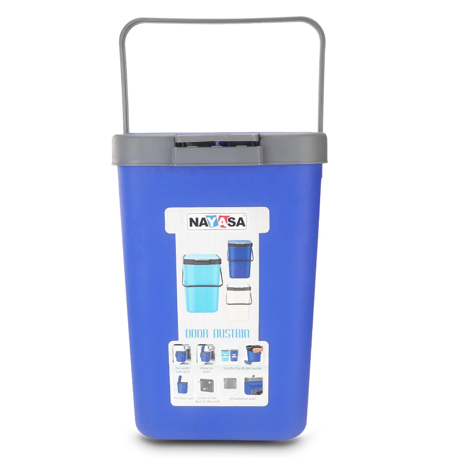 Nayasa 18L Pedal Dustbin - Blue -1