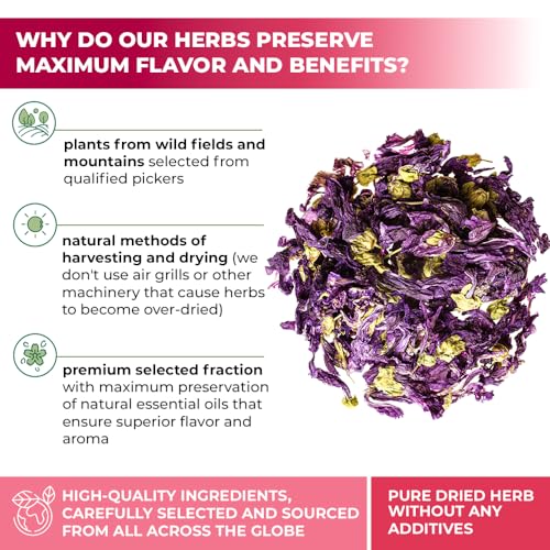 Image of 4 oz. Malva Tea Mallow Herb Mallow Flower Leaves Herbal Tea (Malva) - 113g Herb