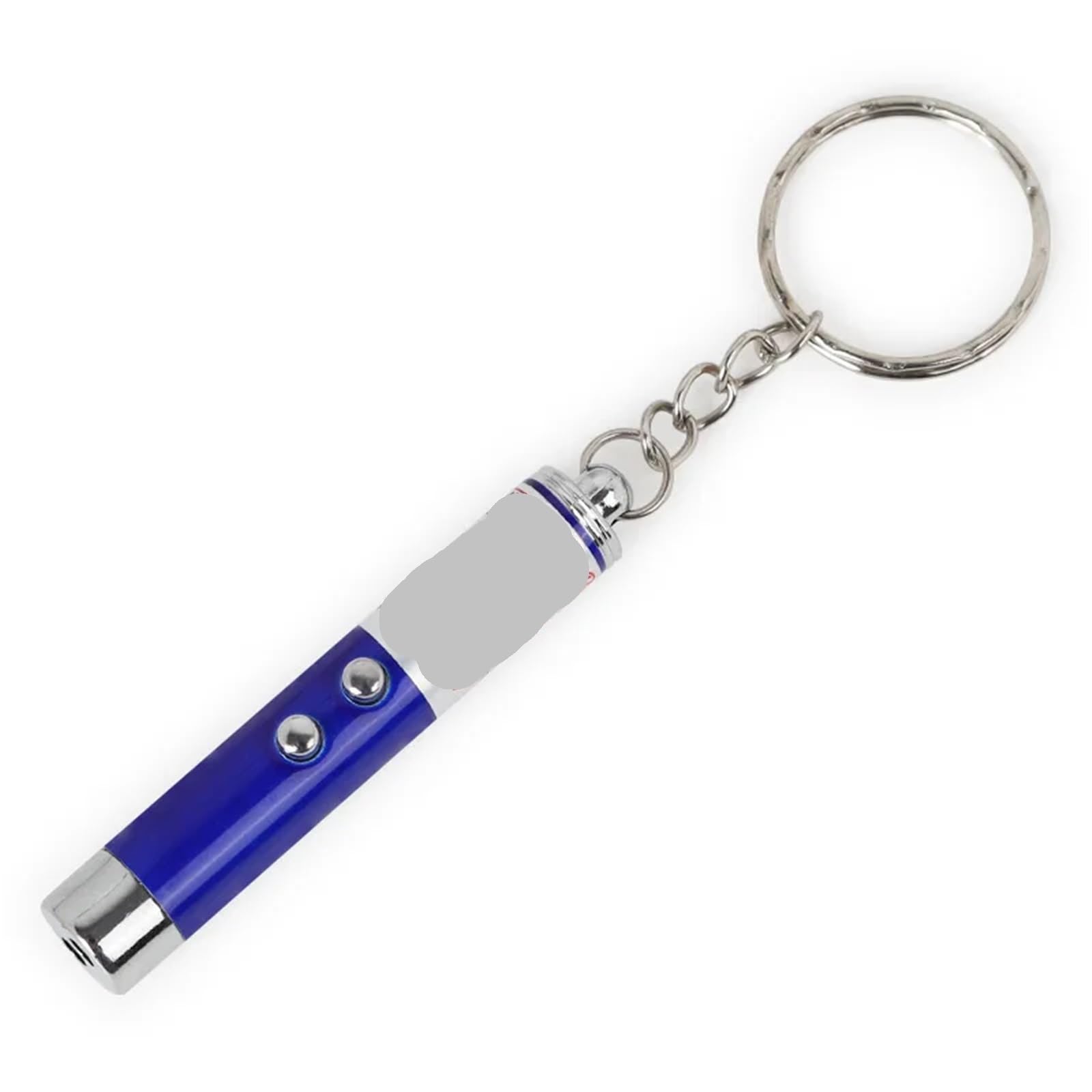 Ilumos 2pcs Funny Cat Interactive Toy - Mini Keychain Pen With Teaching Projection Indicator For Cats(Blue)