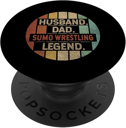Husband Dad Sumo Wrestling Legend Vintage PopSockets Swappable PopGrip