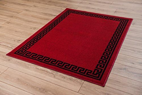 Serdim Rugs Machine Washable Greek Key Design Hall Runner- Stair Runner - Hallway-Passage Corridor Kitchen Anti Slip Doormats