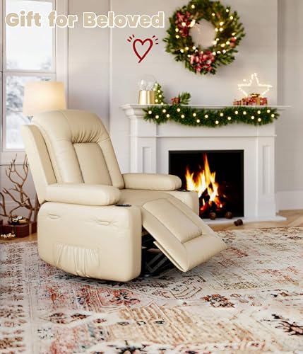 Image of GarveeHome Oversized Wide Power Lift Recliner Chair - Heat and Massage, Faux PU Leather, Adjustable Back and Legs, Electric Lift Chair Designed for The Elderly and People with Mobility impaired