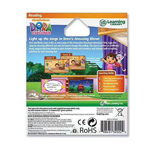LeapFrog LeapPad Dora's Amazing Show Ultra eBook (works with all LeapPad tablets)