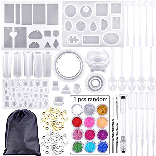 Decdeal 83 pçs/set jóias de silicone fazendo moldes artesanato fundição de diamantes pingente de mol