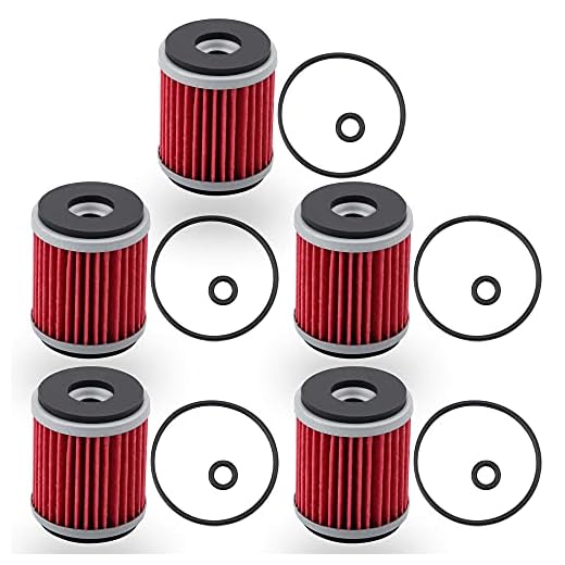 Vichoice HF141 Oil Filter Replacement For Yamaha YZ450F YFZ450 CZD300 T135 VP125 WR125 WR250 WR450 XG250 XT250 YP125 YZ250 YZ450(Pack of 5)