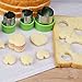Vegetable Cutters Shapes Set, 20pcs Stainless Steel Mini Cookie Cutters, Vegetable Cutter and Fruit Stamps Mold + 20pcs Cute Cartoon Animals Food Picks and Forks -for Kids Baking and Food Supplement