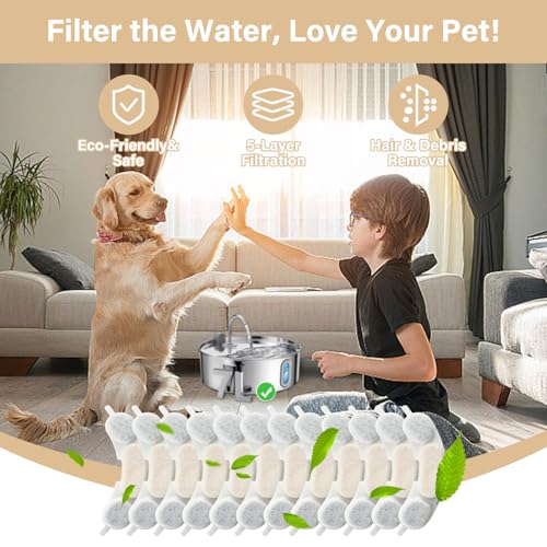 Filtres fontaine Smartoo 7L : lot de 12 recharges avec éponges - 3