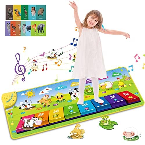 Artkaler Dance Mat Toys for 3-12 Year Old Girls, Dance Pad with LED Lights, Built-in Music, 6 Game Modes