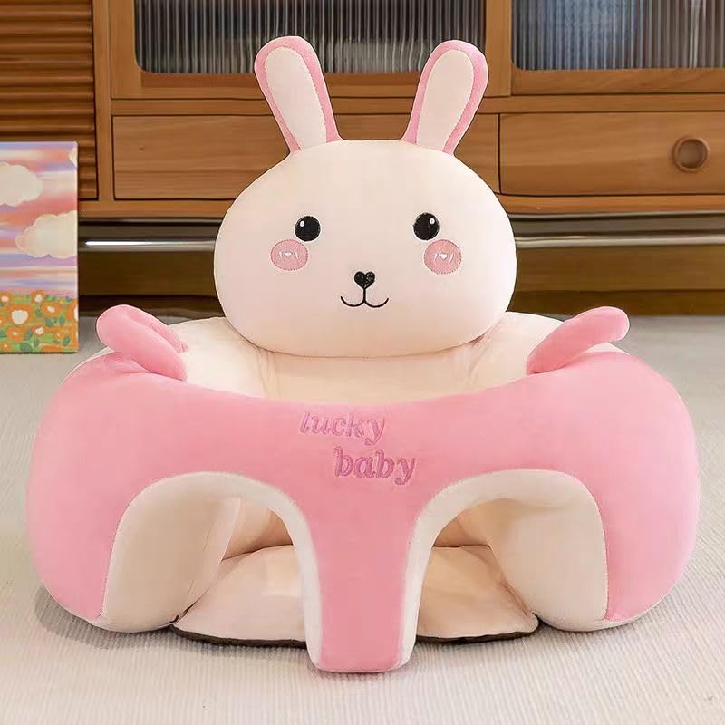 AM ANNA Baby Sofa Support Sitting Chair, Soft Plush Cartoon Animals Baby Sitting Chair Learning to Sit Cushion Seats for Baby Infants 0-3 Years, Baby Sofa Learn Sitting Chair Pillow (Rabbit,55cm*55cm)