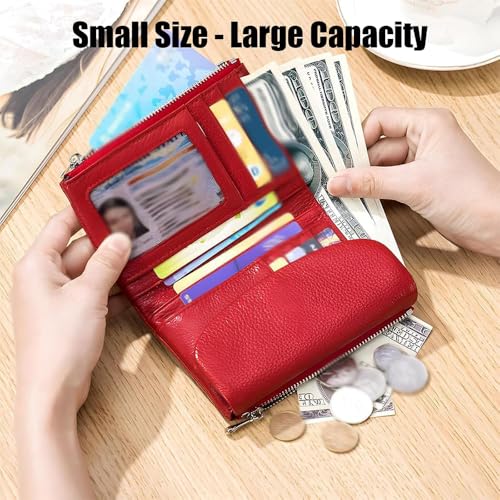 Unisex Pebble Leather Wallet,Short Genuine Leather Purse, for Coins and Cards (22)3