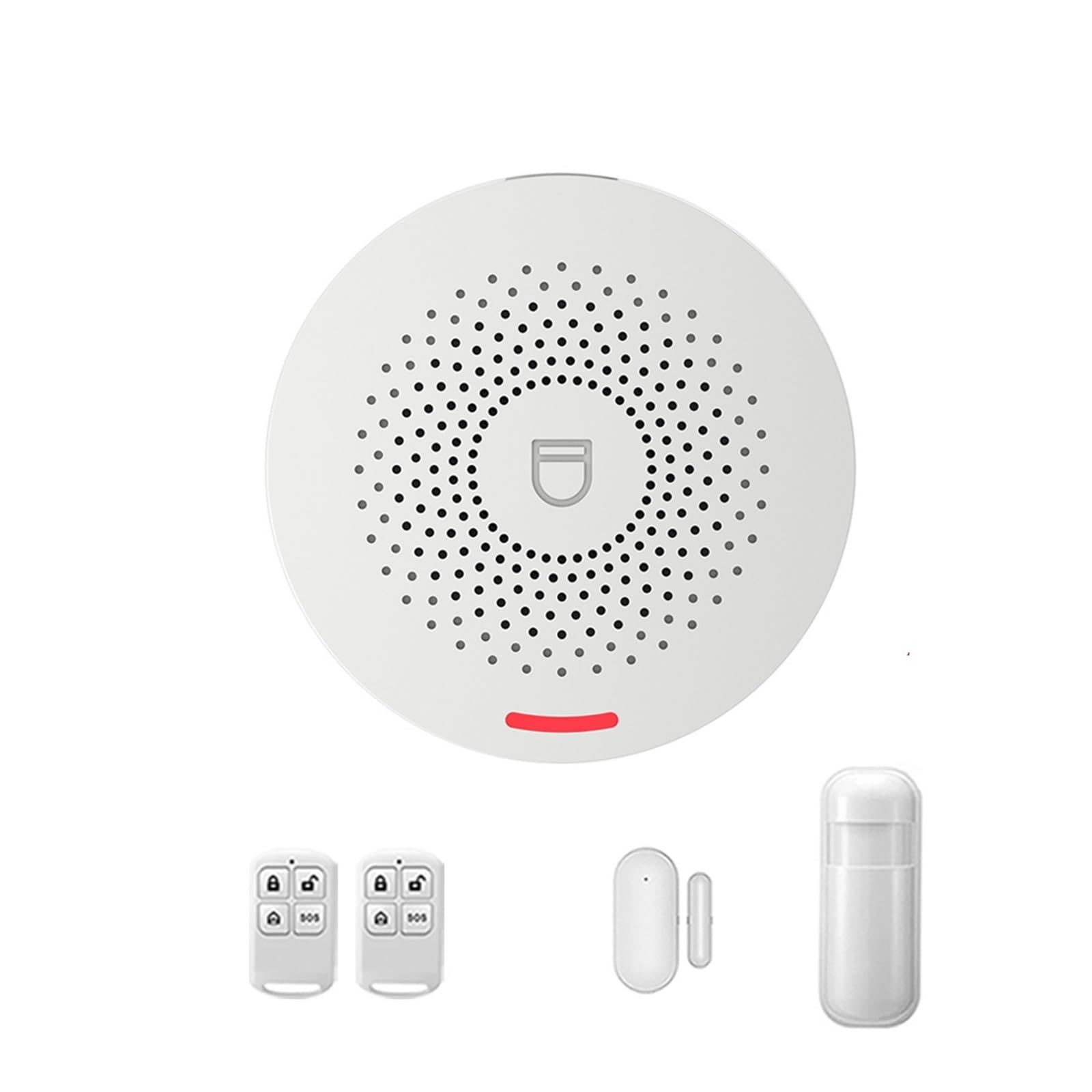 DELURA Système D'alarme De Sécurité Domestique WiFi Tuya, avec Capteur De Mouvement PIR, Kit De Capteurs Compatibles Zéro taux de Faux positifs (Color : A)