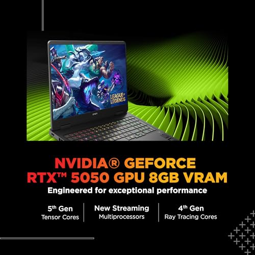 Image of HP Omen, Intel Core Ultra 7 255H, 8GB RTX 5050, 24GB DDR5(Upgradeable) 1TB SSD, 2K, 165Hz, 3ms Response time, IPS, 16'' /40.6cm, Win11, M365*Office24, Shadow Black, 2.43kg, am0240tx, RGB Gaming Laptop