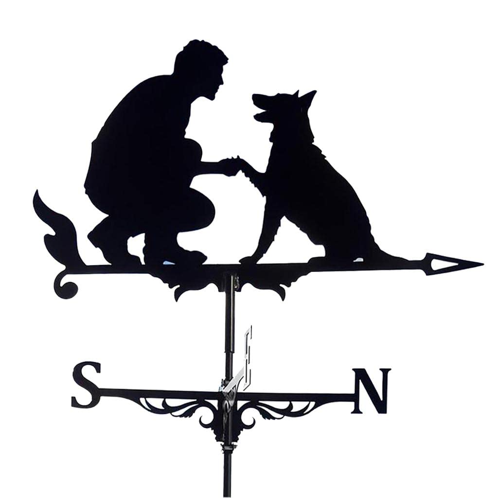VISTORAWeather Vane Farm Bracket Weathervane Farmhouse Durable Scene Man with Dog|Home & Garden | Yard, Garden & Outdoor Living | Garden D?©cor | Weathervanes-image-30