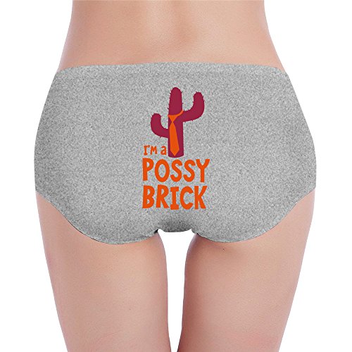 Custom Women's Fashion Low-Waist Sexy I'm Possy Brick Poster Hipster Lingerie Ash M