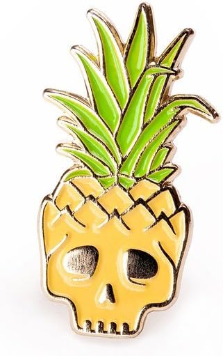 Pineapple Skull Pin by Mean Folk