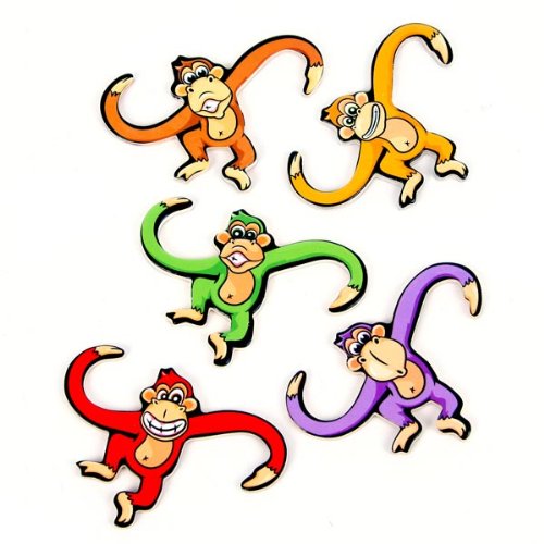 Lotusandlime Wooden Hanging Monkey Wall Art - Hanging Decor