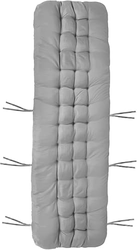 Miniatura 4 de Moclever Cojín para silla de gravedad cero, 67 x 22 x 3 pulgadas, cojín reclinable acolchado grueso con 6 lazos, almohadilla suave para silla