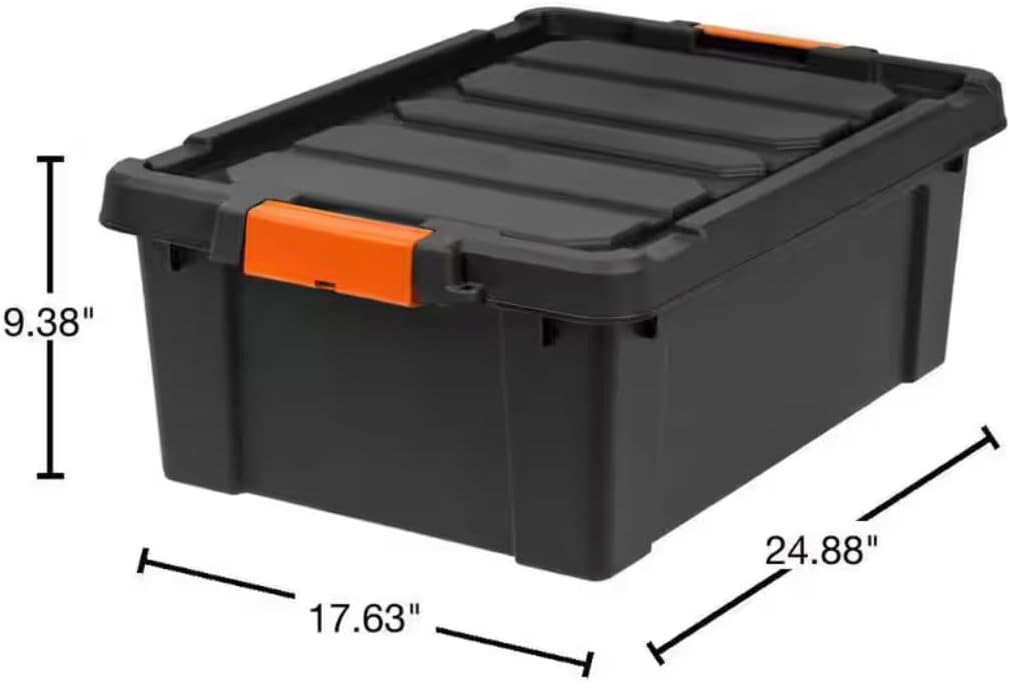 48-Quart/12-Gallon Heavy-Duty Stackable Storage Tote - Set of 4 HT06285