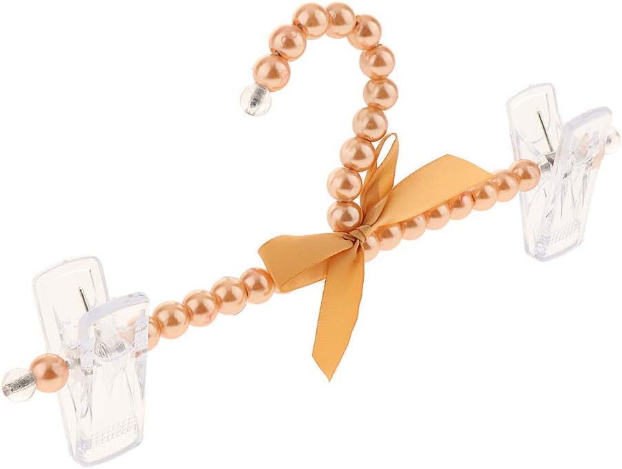 Coat Hangers,Clothes Organizer,Pack of 7 Pearl Clothes Hangers Baby Children Suit Hangers Trouser Hangers Skirt Hanger with Clips