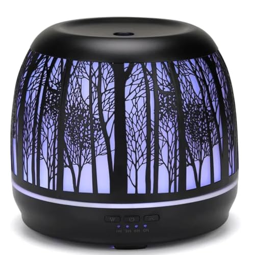 Humidificateur d'air 500ml et diffuseur d'huiles essentielles avec veilleuse LED