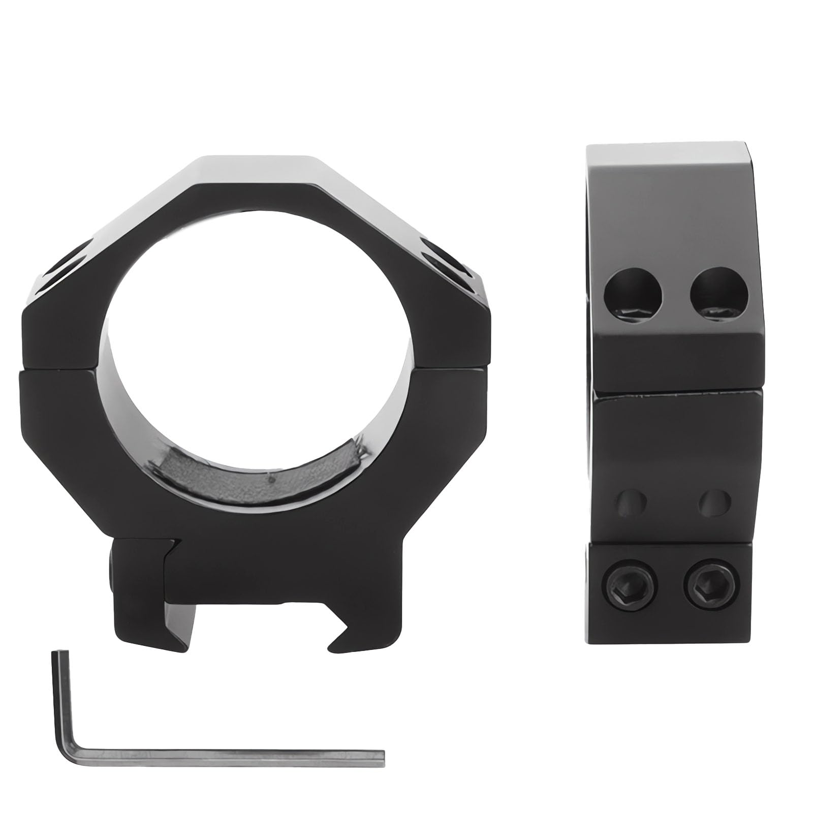 2 Pezzi Anello di Montaggio per Mirino, Anelli di Montaggio for Cannocchiale in Lega di Alluminio, Medio per Guida Picatinny, Adatto per Tubi con Diametro