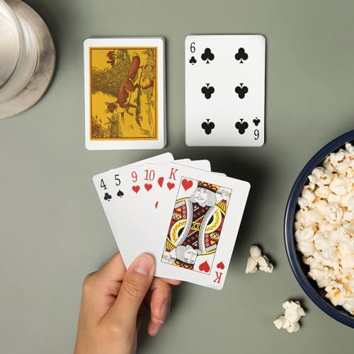Baraja de póker vintage con 52 cartas de vista de zorro rojo miniatura 2