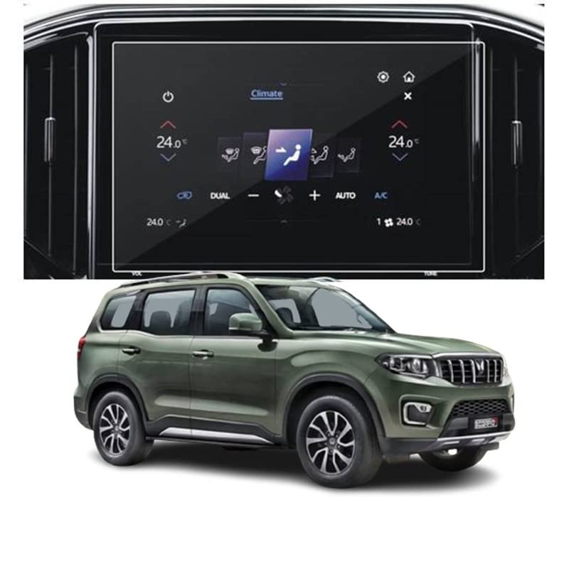 A.K.S.G. 9H Unbreakable Car Infotainment System Screen Protector Compatible With Mahindra Scorpio N 08 Inch [2022-Running] Not a Tempered Glass [Transparent]
