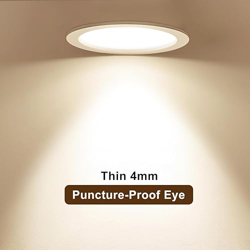 Miniatura 5 de Cabilock Cubierta de luz LED de repuesto para difusor de lámpara de techo, a prueba de deslumbramiento, cubierta de luz de techo, pantallas de