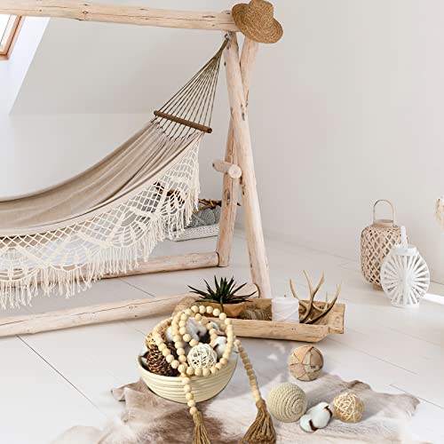 Jutom 20 Pieces Decorative Balls For Bowls, Assorted Decorative Balls Set, Bowl Decorative Filler And 58 Inches Wood Bead Garland With Tassels For Vase Bowl Filler Table Decoration #TOP6