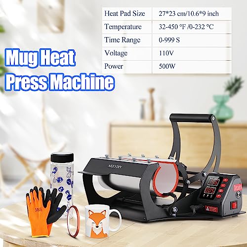 Tumbler Heat Press 10-30 OZ, Cup Mug Press Machine, Sublimation Heat Transfer Straight Skinny Tumbler 30 OZ 20 OZ 16 OZ 15 OZ 11 OZ, DIY Tumbler Press with Heat Tape