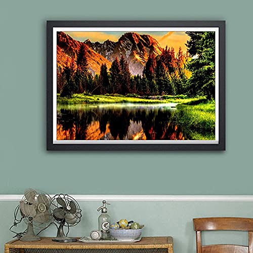 Diamond Painting Paysage géant pour décorer le salon avec un tableau strass