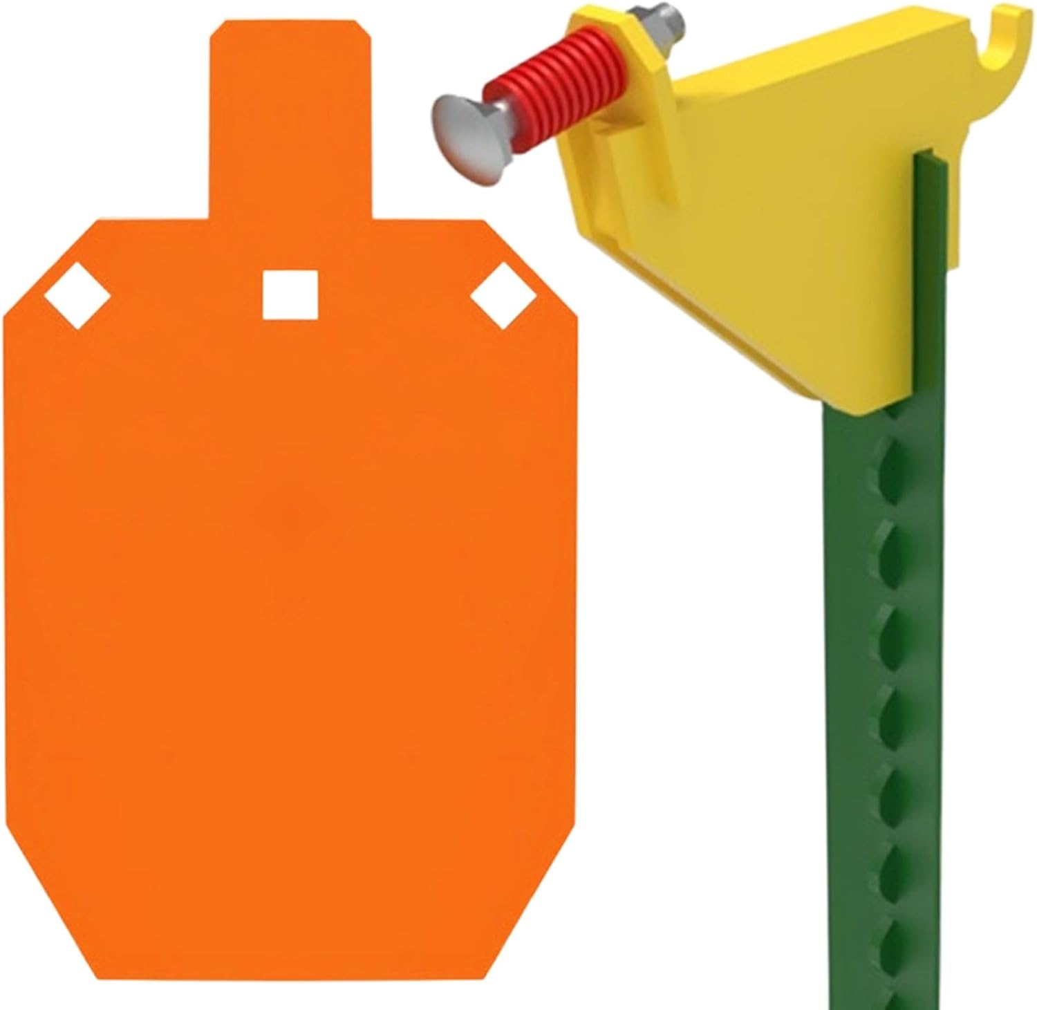 1/2" Thick AR500 Steel Target & T-Post Target Hanger - Fits Targets on Both Ends
