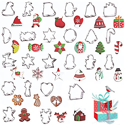 FANXIYA 24 Stück Ausstechform für Weihnachten, Plätzchen...