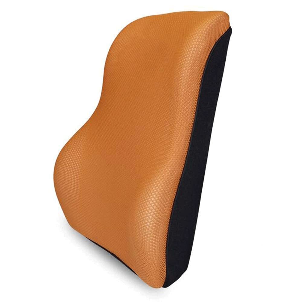 Coussin lombaire ergonomique pour soulager la sciatique en voiture ou au canapé orange