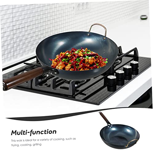 Wok de Hierro con Mango de Madera 12 Pulgadas miniatura 7