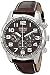 Seiko Men's SSC227 Stainless Steel Solar Watch with Brown Leather Band