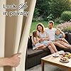 RYB HOME Outdoor Curtains for Patio Waterproof Block Sunlight Thermal Insulated Privacy Assured Thick Outside Curtains for Porch, Gazebo, Pergola, W52" x L84", Biscotti Beige, 1 Panel #2