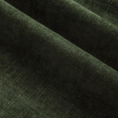 Image of Foindtower Pack of 2 Soft Textured Chenille Throw Decorative Pillow Covers Square Accent Solid Cushion Cover Neutral Farmhouse Pillow Case for Couch Sofa Bedroom Living Room 24x24 Inch,Dark Green