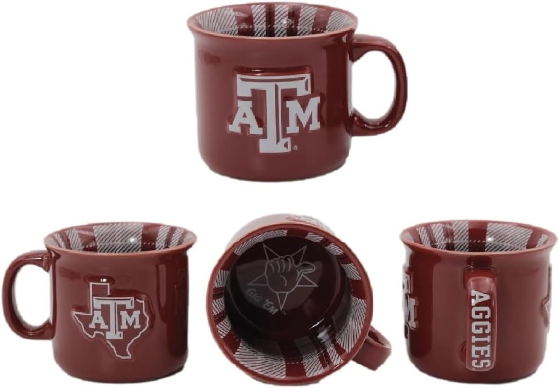 Official Custom Ceramic, X-Large 23 OZ, Relief (raised) Mug (Texas A&M Aggies)