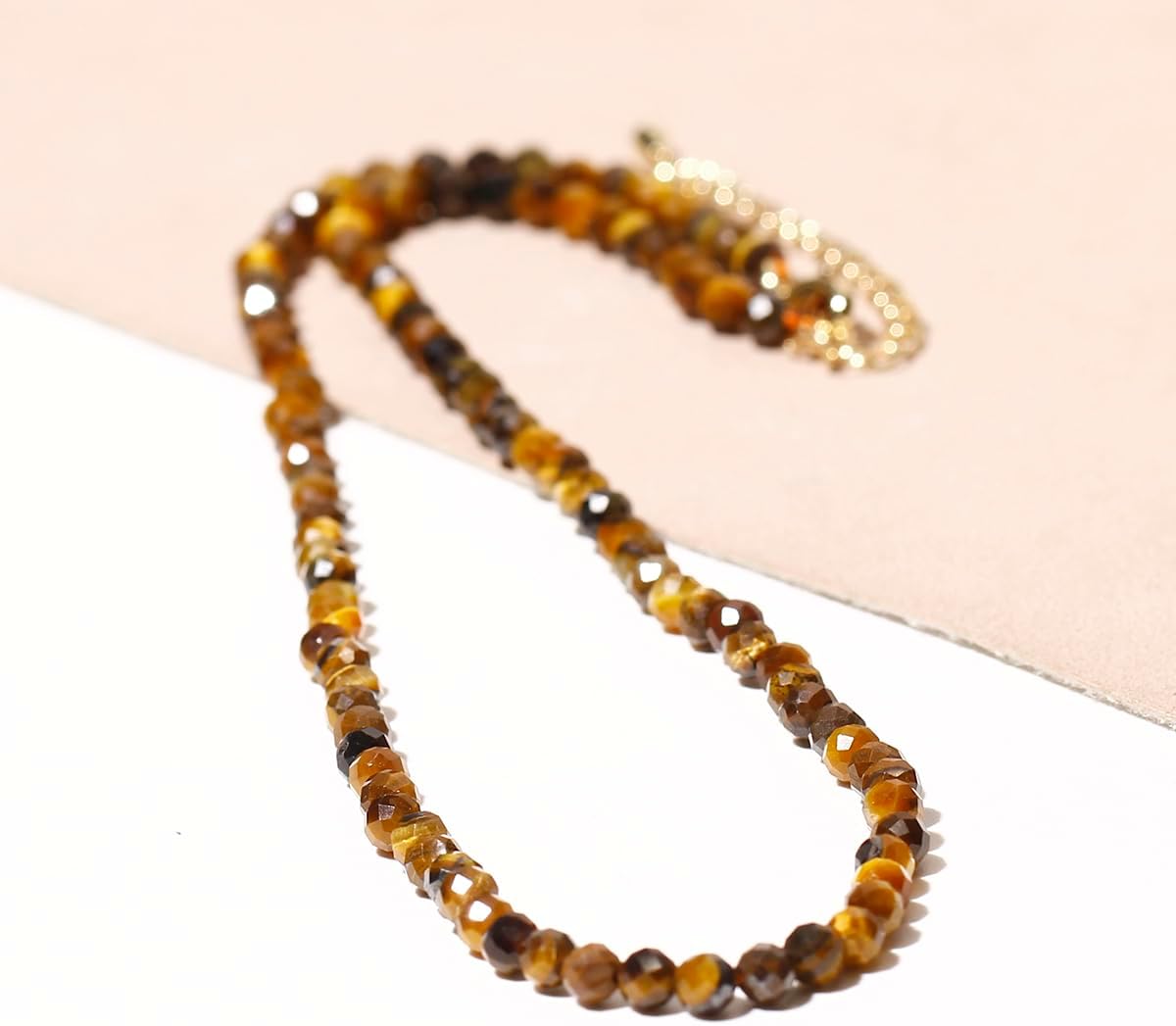 Jewever Dainty 3-4 mm Faceted Beads Necklace Simple Boho Crystals Choker Necklaces for Women and Men Trendy Jewelry Gifts - Image 5