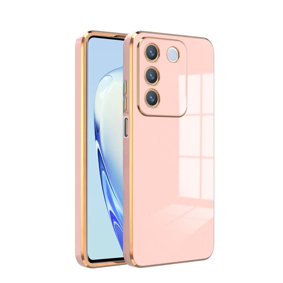 V-TAN Electroplated Chrome 6D with Camera Protection| Slim Shockproof | Soft TPU | Back Cover Compatible with Vivo V27,Vivo V27 5G,V27 (Pink) (B0C1NSQ4WK) Amazon Price History, Amazon Price Tracker