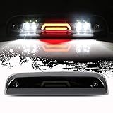 ROADFAR Third Brake Light LED 3rd Brake Light Smoke Lens Black Housing Replacement fit for 2014-2018 GMC Sierra 1500 Chevy Silverado 1500 2015-2018 GMC Sierra 2500HD 3500HD Chevy Silverado 2500 3500