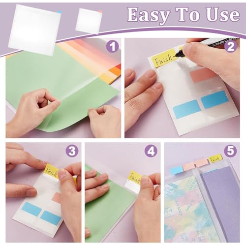 Image of AHANDMAKER 20 PCS Scrapbook Paper Storage 2 Sizes Clear Storage Bag with 60pcs Index Tabs and Bone Folder Paper Creaser for Holding 12x12inch, 6x6inch Scrapbook Photos and Paper File