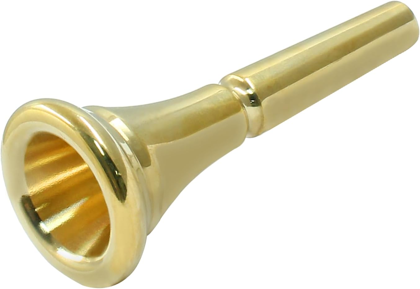 1Pcs Standard Horn Mouthpiece Stylish Rust Resistant Gold Plated Standard Horns Mouthpiece French Horn Replacement Accessory for Concerts Stage
