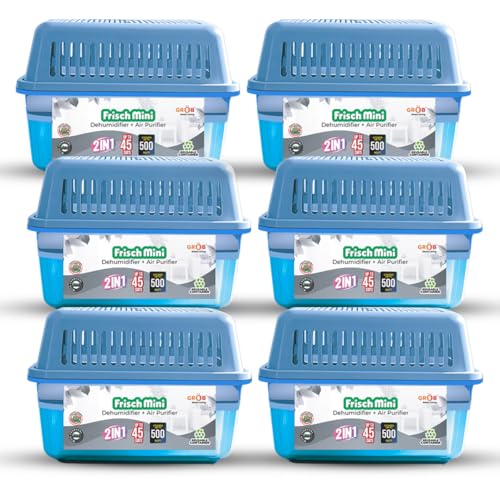 Image of GROB Frisch Mini Dehumidifier Blue, Pack of 6 | 750ml Each